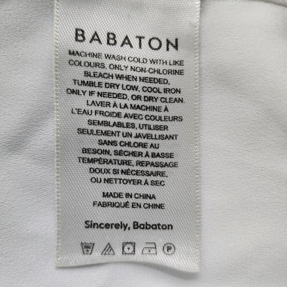 Babiton Aritzia Blouse Womens XS Lightweight Formal Shirt Collared Office‎ Work - Picture 7 of 12